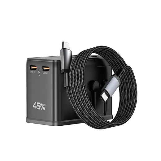 محول WiWU 45W PD عالمي مع كابل Wi-UA014