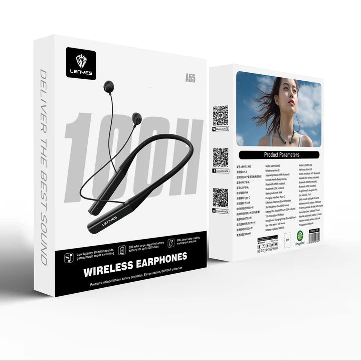 Lenyes A55 – Sport Wireless Earphones with Hi-Fi Sound & Secure Fit