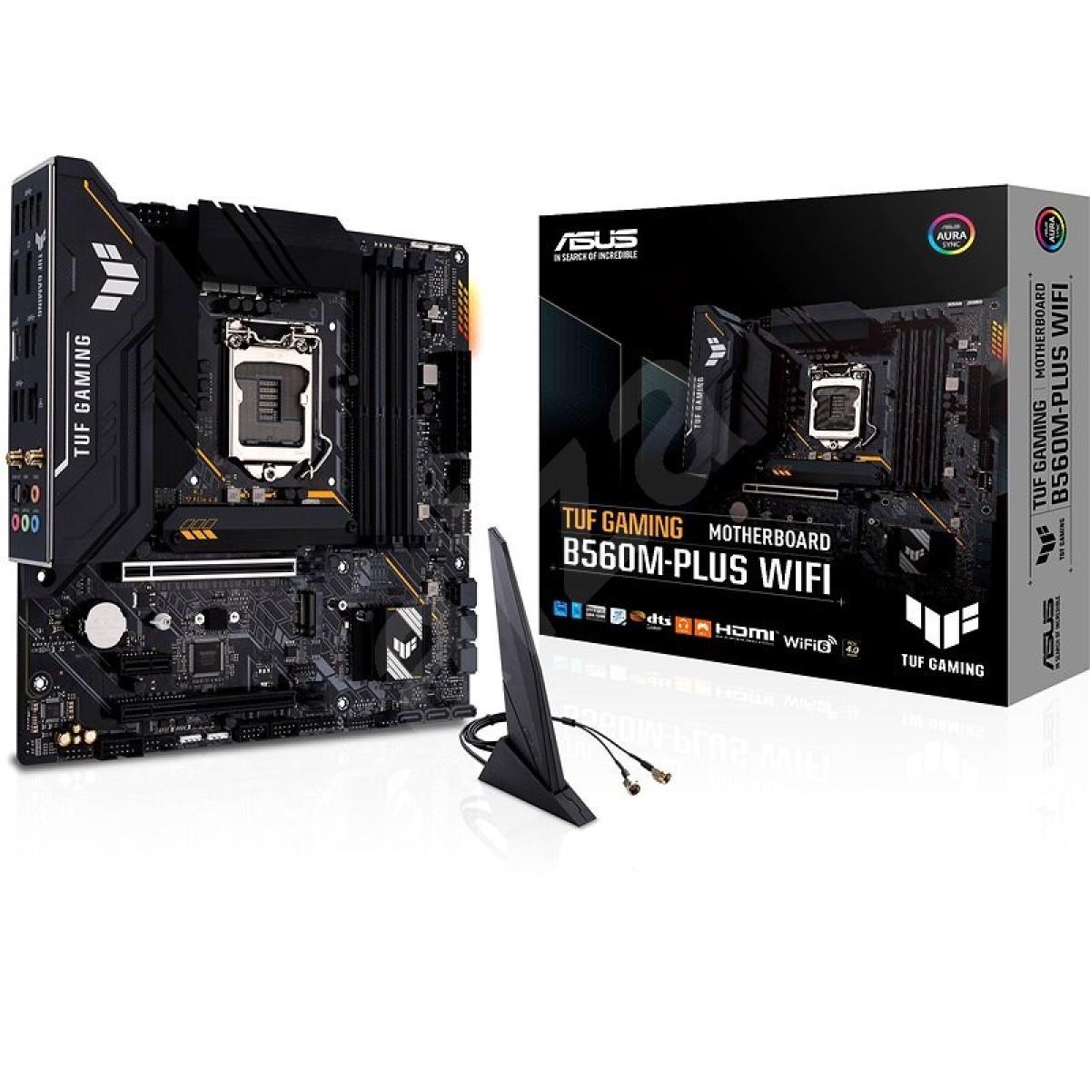 لوحة أم للألعاب ASUS TUF Gaming B560M-PLUS WiFi 6 LGA1200 (Intel11th/10th Gen) mATX PCIe 4.0، 2X M.2 2.5Gb LAN