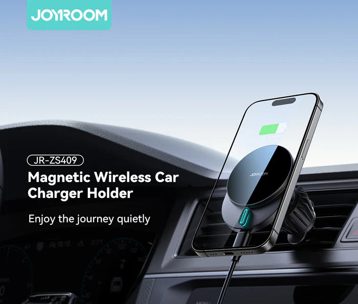 JOYROOM JR-ZS409 Magnetic Wireless Car Charger – MagSafe Compatible