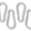 Jadever 4pcs Firefighter-Style Carabiner Set – 50mm | Metal Clips