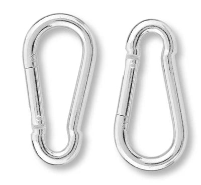 Jadever 60mm Firefighter-Style Carabiner Set | 2pcs Metal Clip Hooks