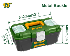 JADEVER 13" Plastic Tool Box Durable & Compact
