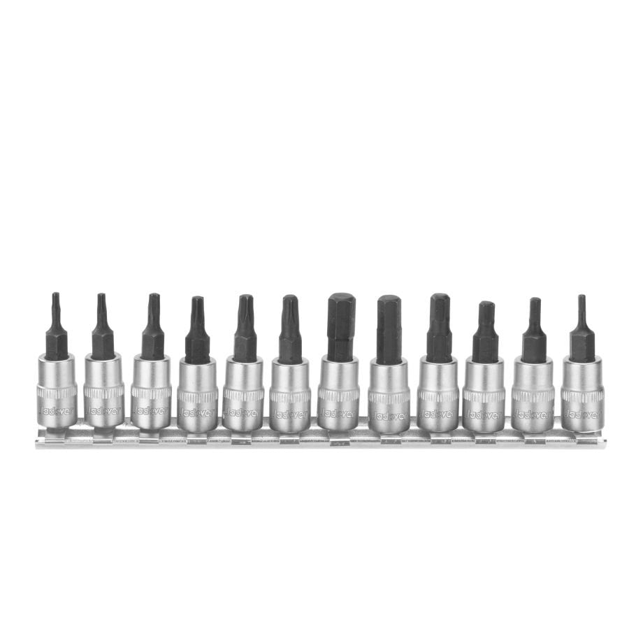 JADEVER 1/4 Inch Hex & Torx 12 Piece Box Set Durable