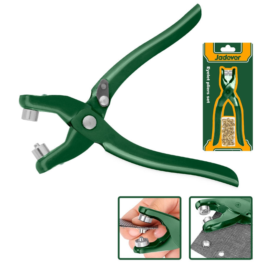 JADEVER 6-Inch Grommet Press with 100 Metal Rings