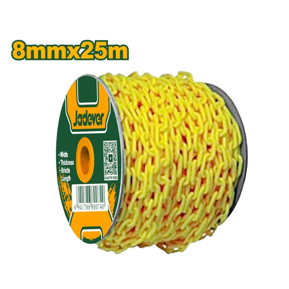 JADEVER Plastic Chain 8mm 25m Durable & Versatile - Yellow
