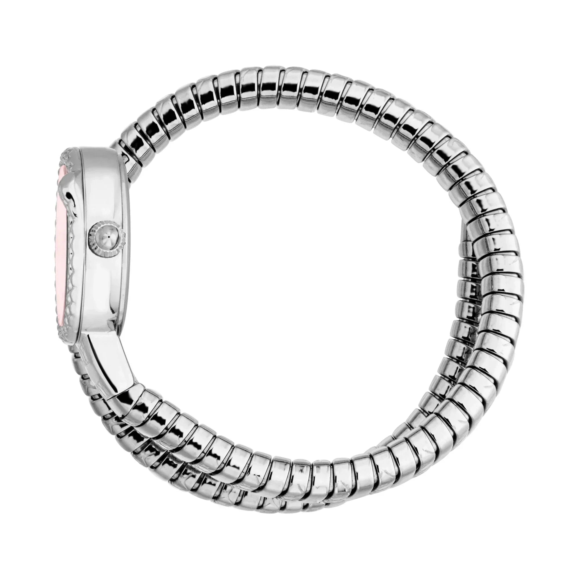 JUST CAVALLI JC1L351M0015 SILVER STEEL BAND PINK DIAL FOR WOMEN