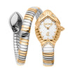 JUST CAVALLI JC1L356M0055 SILVER AND GOLD STEEL BAND WHITE DIAL FOR WOMEN