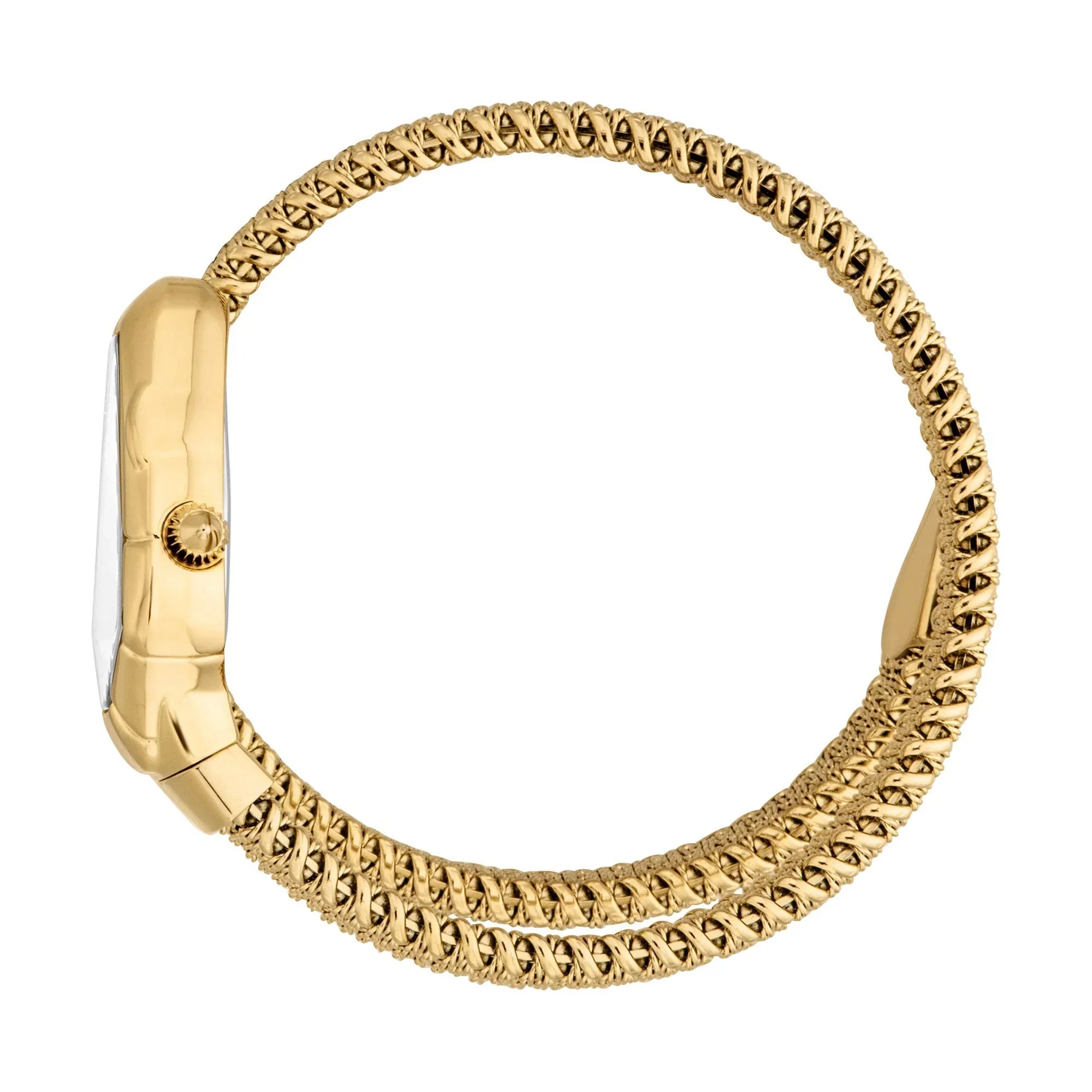 JUST CAVALLI JC1L426M0025 GOLDEN STEEL BAND WHITE DIAL FOR WOMEN