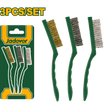 JADEVER 3pcs Abrasive Brush Set – 9" Nylon, Brass & Wire Cleaning Brushes (JDBH3609)