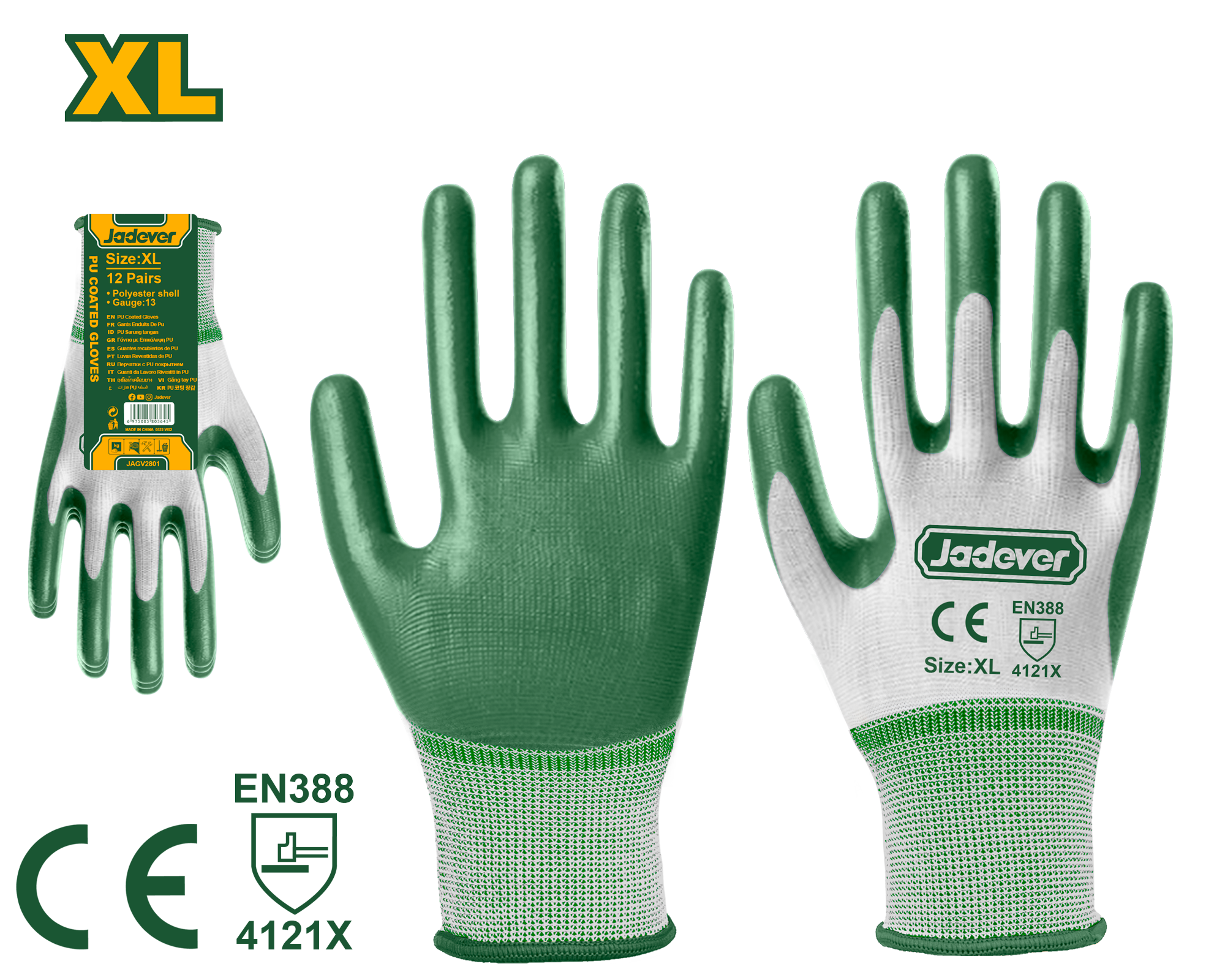 Jadever JDGV2801 Nitrile Glove – XL Size | Chemical & Puncture Resistant