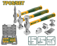 Jadever 7-Piece Body & Fender Hammer and Dolly Set | Auto Repair Kit
