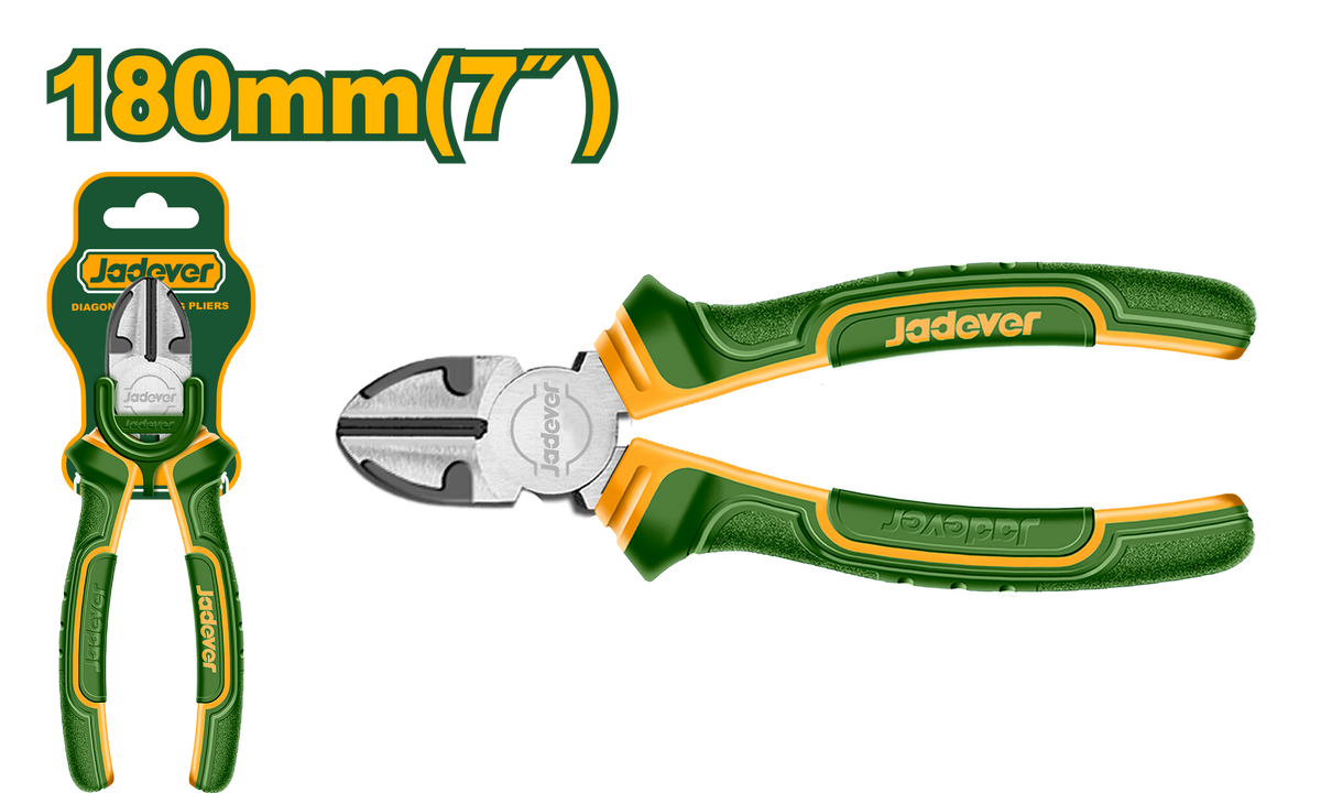 JADEVER Diagonal Cutting Pliers 7" / 180mm – Carbon Steel Cutting Pliers (JDPL3C07)