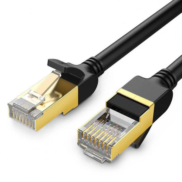 كابل Ugreen Cat 7 LAN F/FTP 10م أسود - سرعة 10 جيجابت