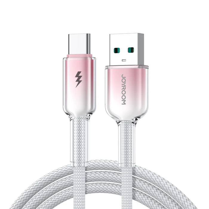 JOYROOM 60W USB A to Type C Fast Charging Cable 1.2m - Clear
