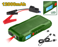 Jadever 12000mAh Car Jump Starter with Power Bank & LED