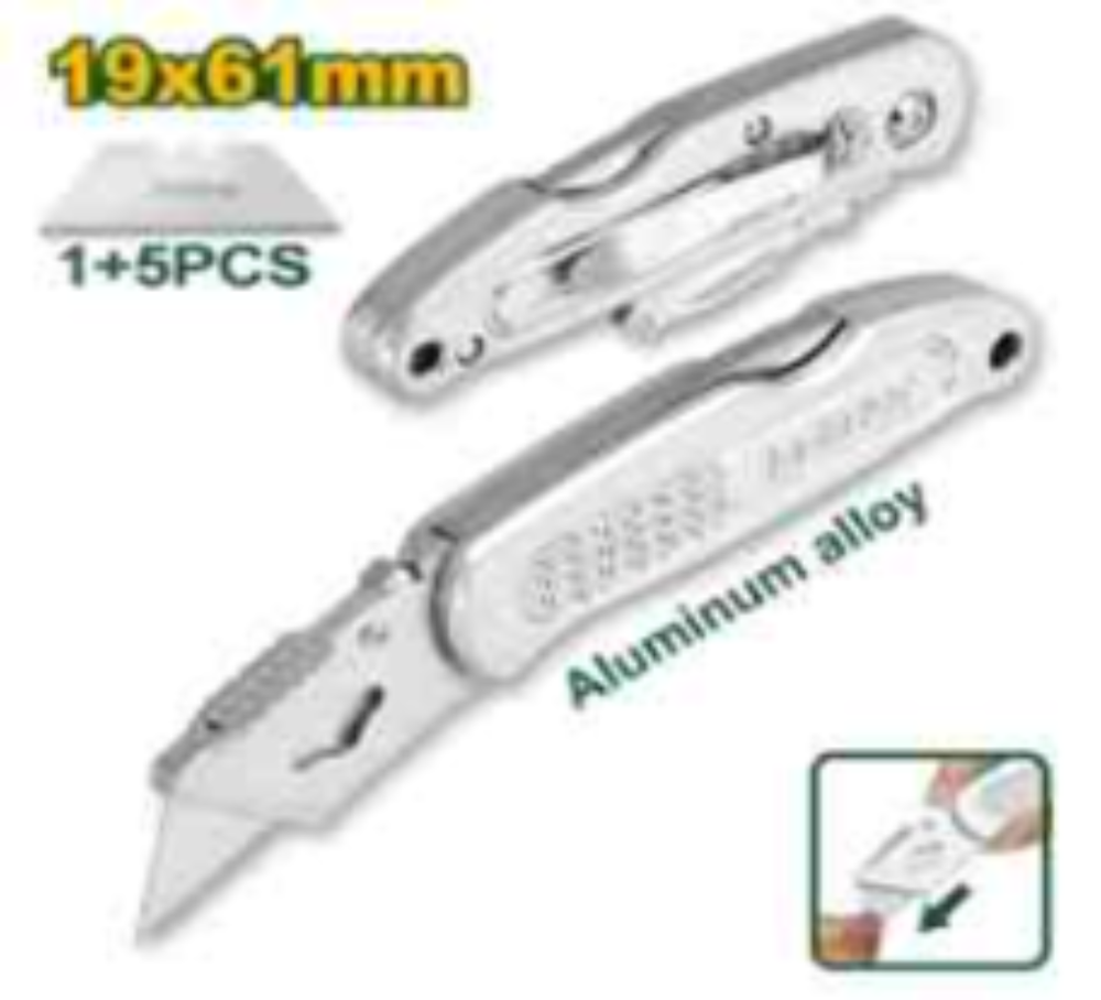 Jadever Folding Aluminum Knife with 6 Extra Blades Lightweight