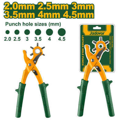 Jadever Multi-Size Leather Hole Punch Precision & Durability