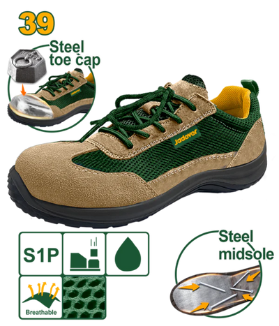 Jadever Suede Safety Shoes Size 39 Durable & Protective