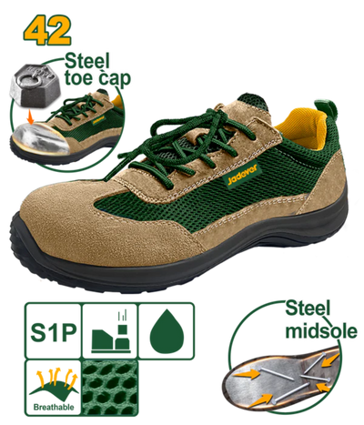 Jadever Suede Safety Shoes Size 42 Durable & Protective