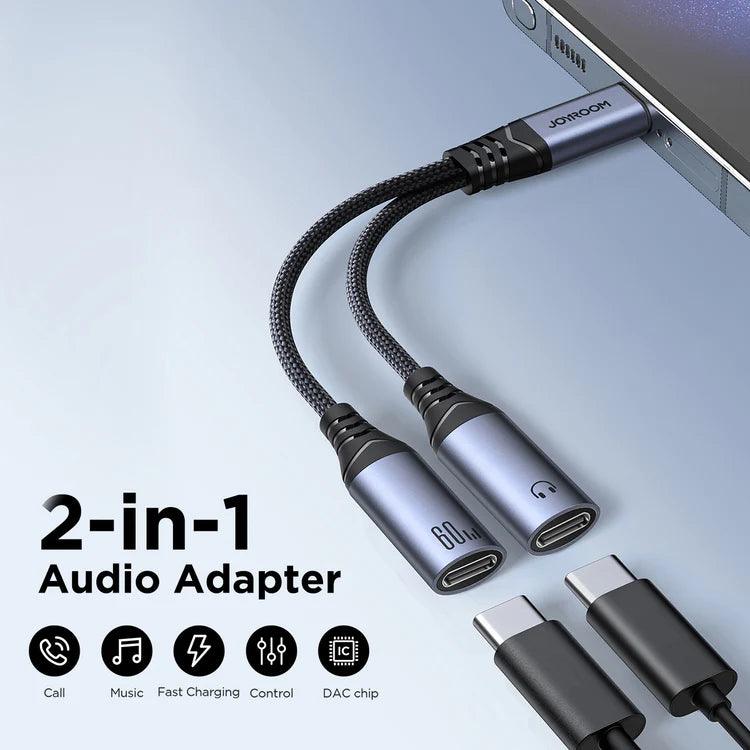 Joyroom 2 in 1 Audio Adapter Type C to Dual Type C