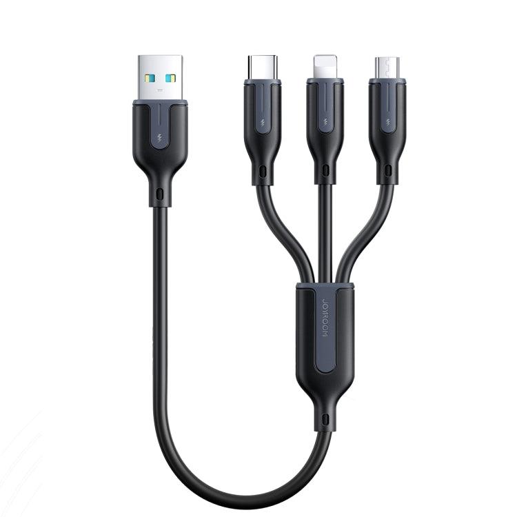 Joyroom Ice Crystal 3 in 1 Charging Cable 8 Pin Type C & Micro USB - Black