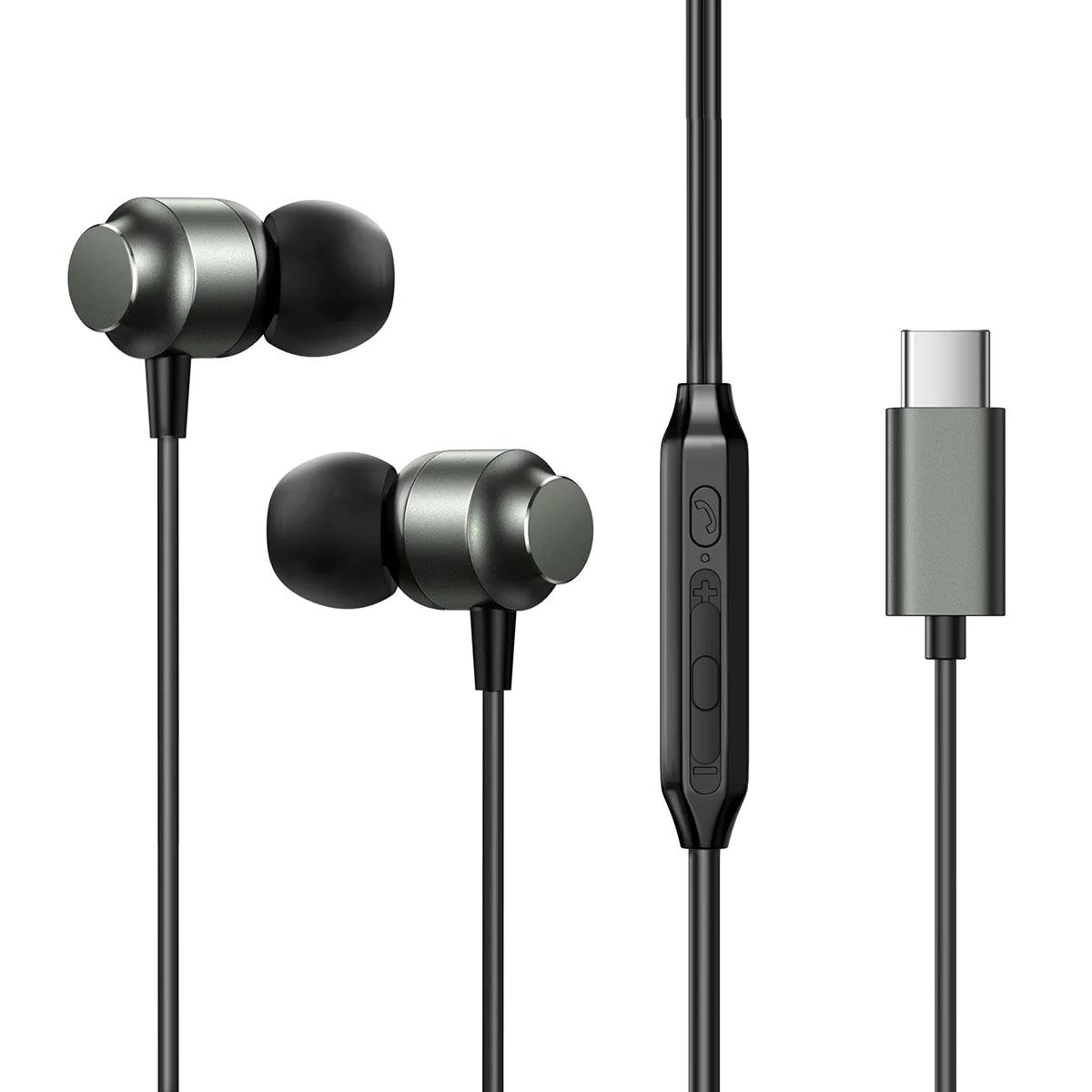 Joyroom JR EC06 TYPE C In Ear Wired Earbuds HiFi Sound - Black