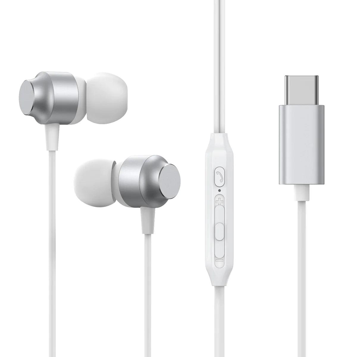 Joyroom JR EC06 TYPE C In Ear Wired Earbuds HiFi Sound - White