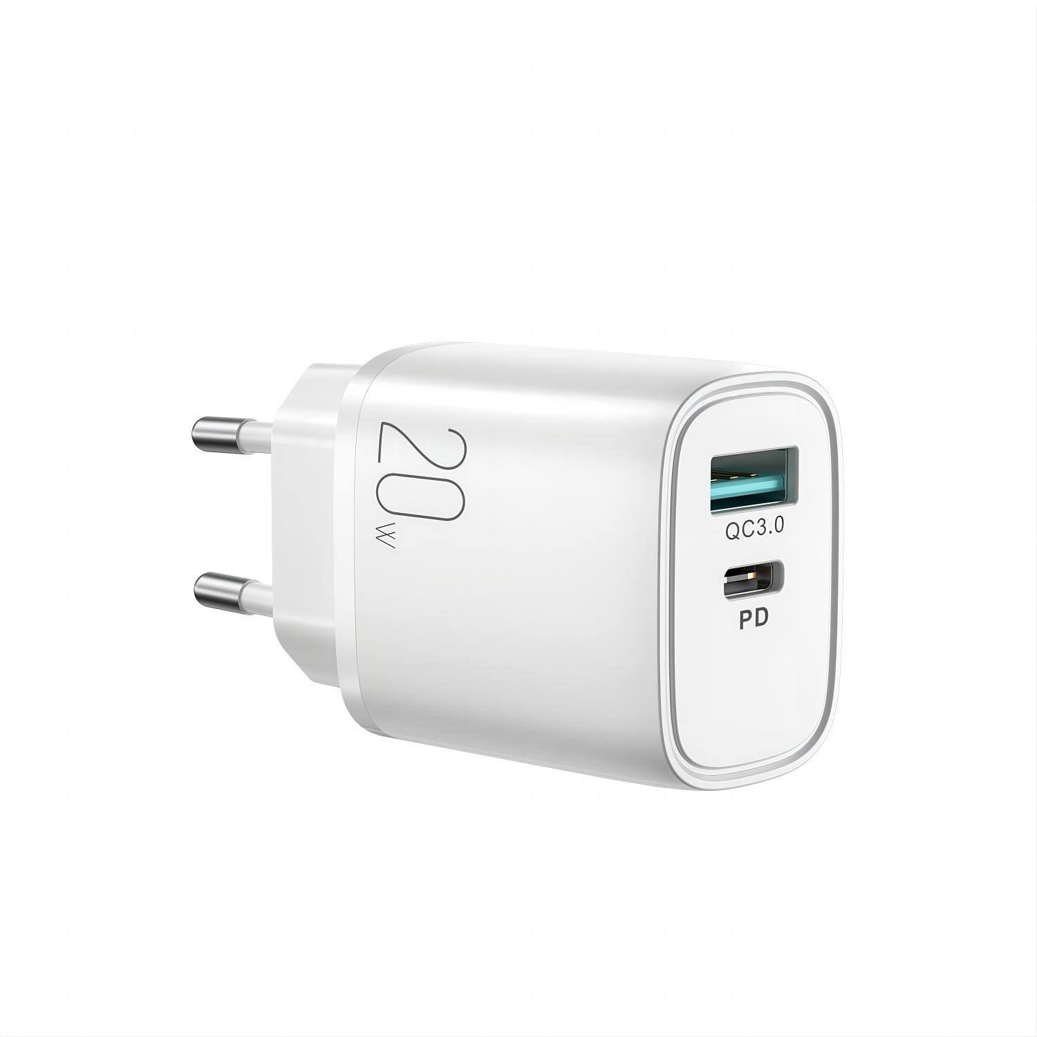 Joyroom L QP205 20W Dual Ports Fast Charger Sleek & Powerful - White