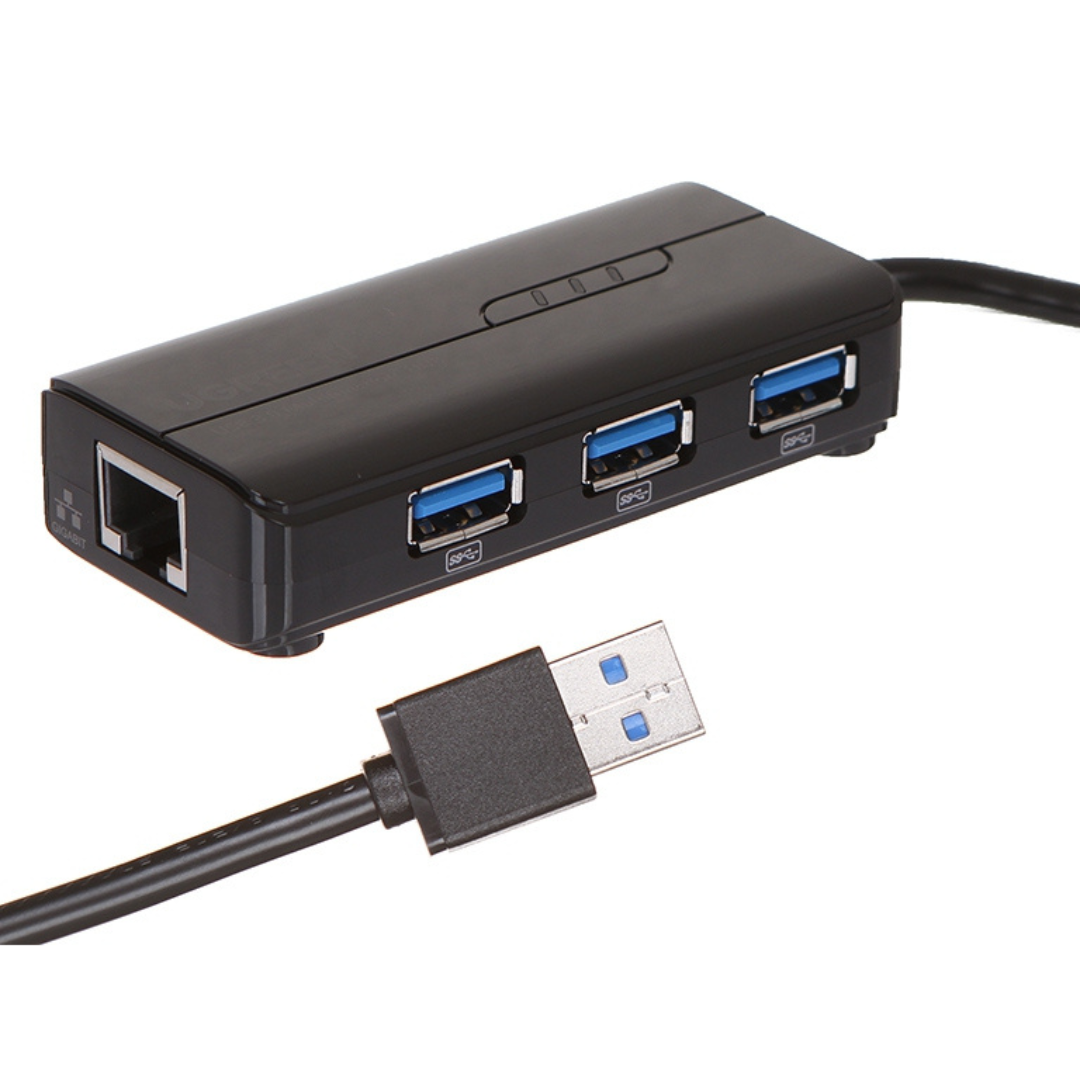 UGREEN USB 3.0 Hub with Gigabit Ethernet Adapter – 3 USB Ports + LAN