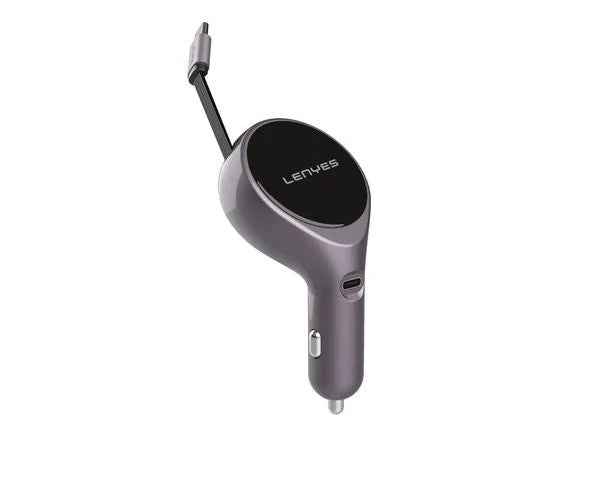 LENYES CA820 Car Charger – 60W Fast Charging – Purple