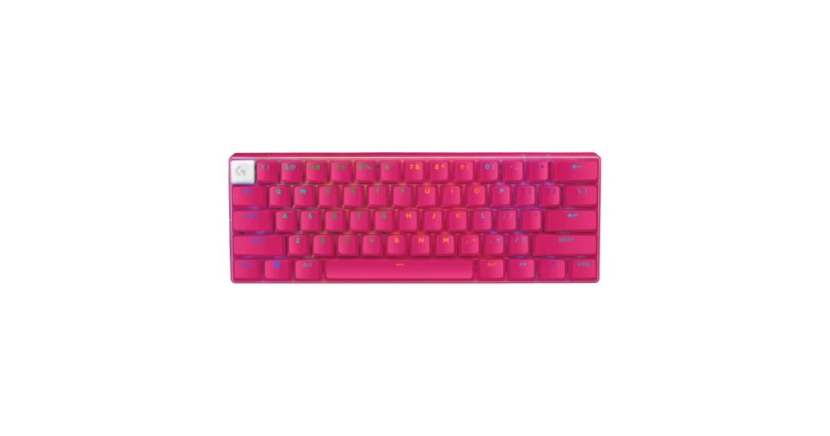 Logitech G PRO X 60 LIGHTSPEED Wireless Gaming Keyboard – Magenta – 920-011949