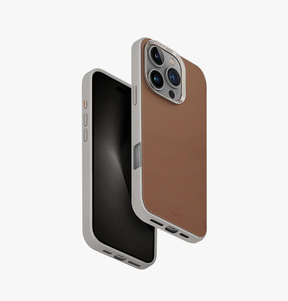 كفر UNIQ LYDEN DS لهاتف iPhone 16 Pro MagClick – Caramel/Ivory