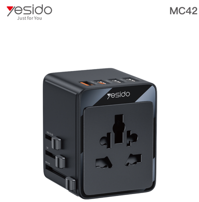 YESIDO MC42 Universal Travel Adapter, 25W USB-C Charging