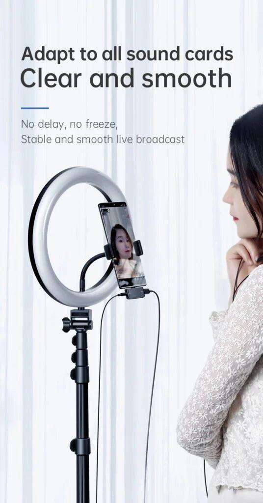 Mcdodo 60W Audio Adapter Type C to DC3.5 & Type C - Black