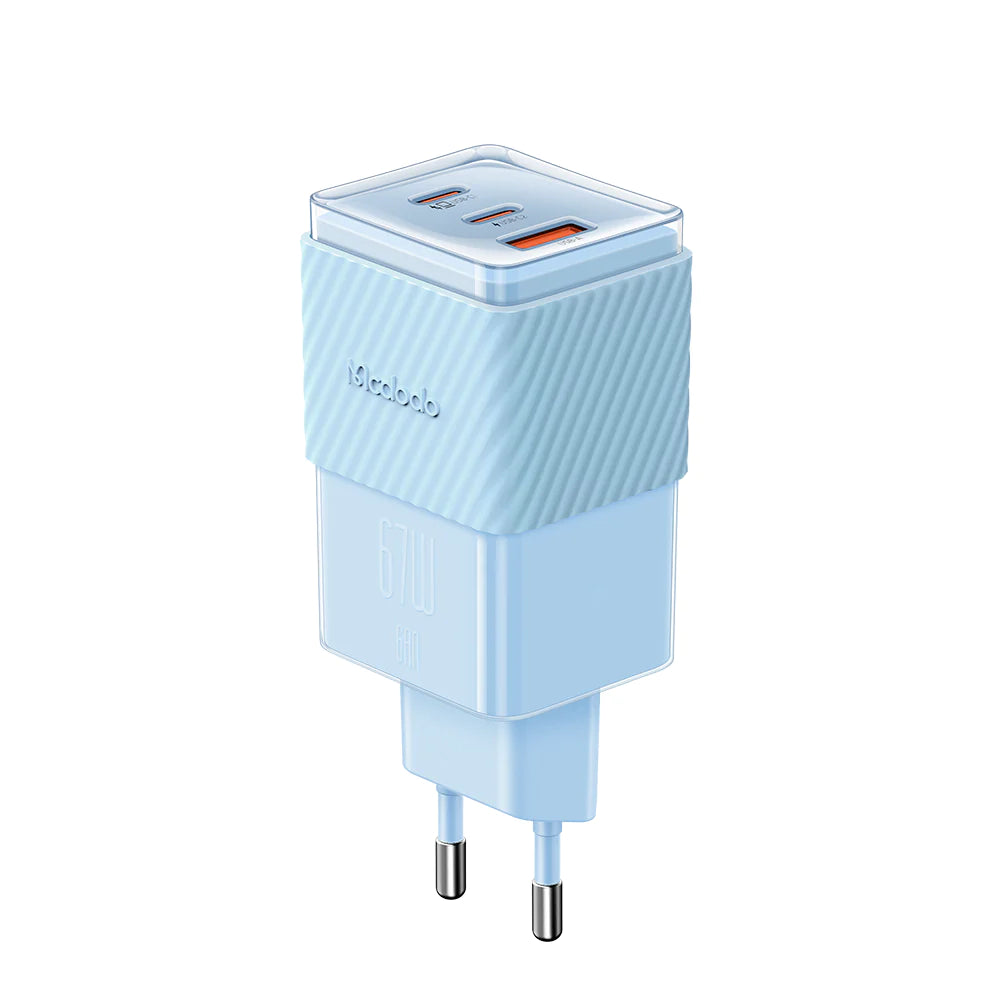 MCDODO Mini Fast Charger 67W with GaN Technology (Blue)