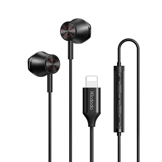 MCDODO Wired Headphones HiFi Sound & Clear Calls - Black