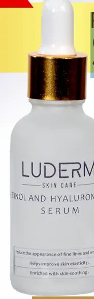 Luderm Retinol & Hyaluronic Acid Serum 30ml – Glow & Youth