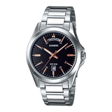 Casio MTP-1370D-1A2 Mineral glass Quartz movement Stainless