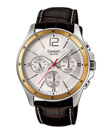 Casio Men Leather Watch MTP-1374L-7A