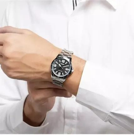 Casio MTP-V004D-1B2 Silver Stainless Watch for Men