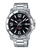 Casio MTP-VD01D-1BV Men's Enticer Stainless Steel Black Dial Casual Analog