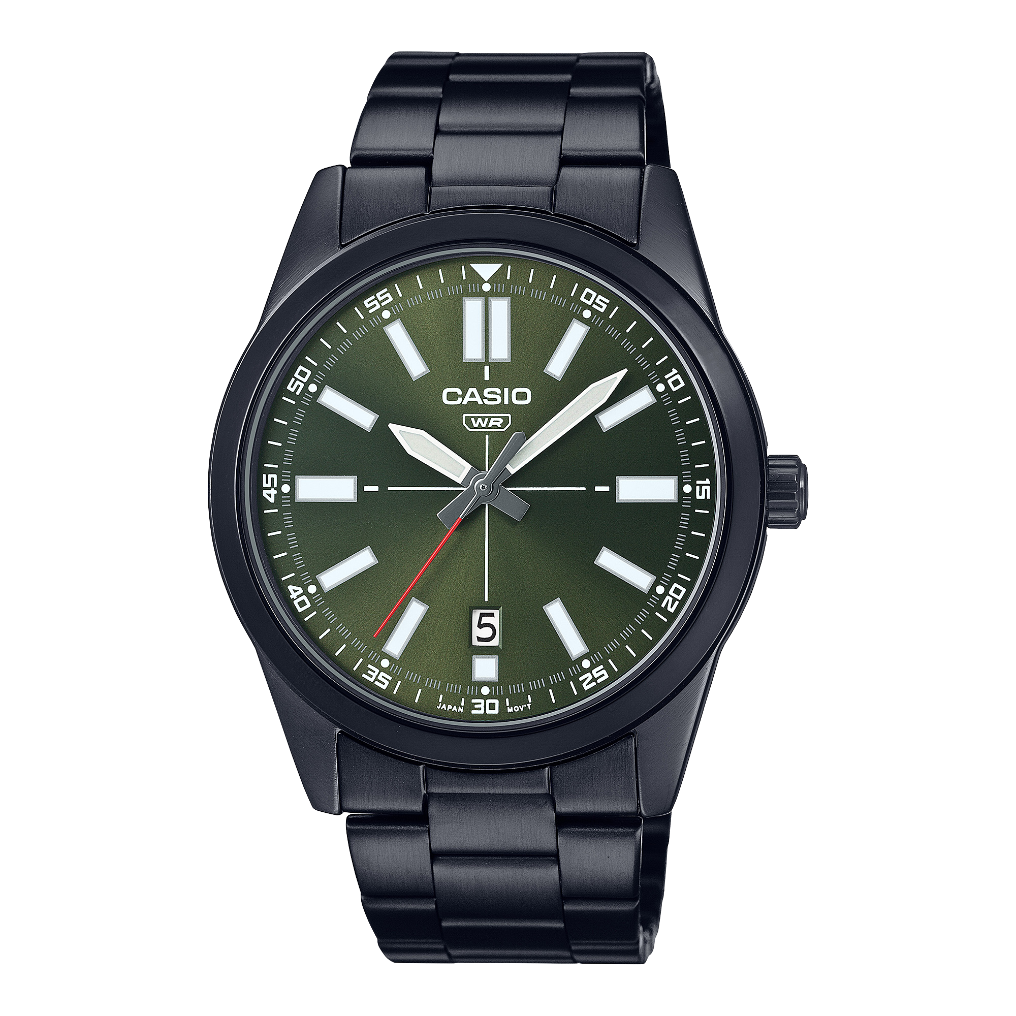 Casio MTP-VD02B-3E Men's Black IP Stainless Steel
