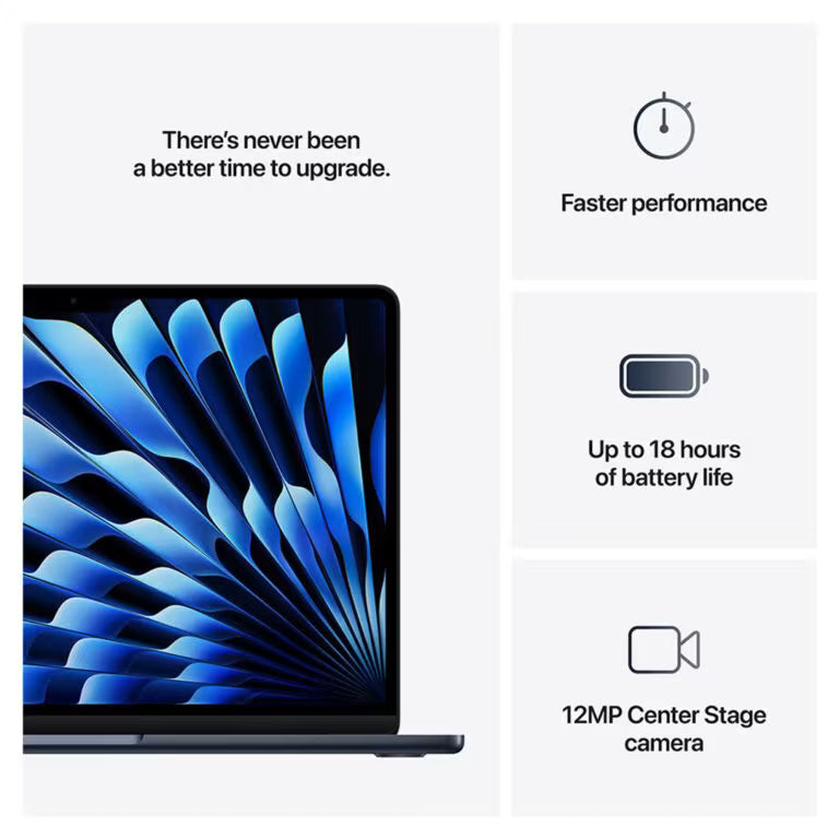 Apple MacBook Air 13″ (Early 2025) – M4 Chip, 16GB RAM, 256GB SSD, 13.6″ Liquid Retina, 18H Battery | Midnight