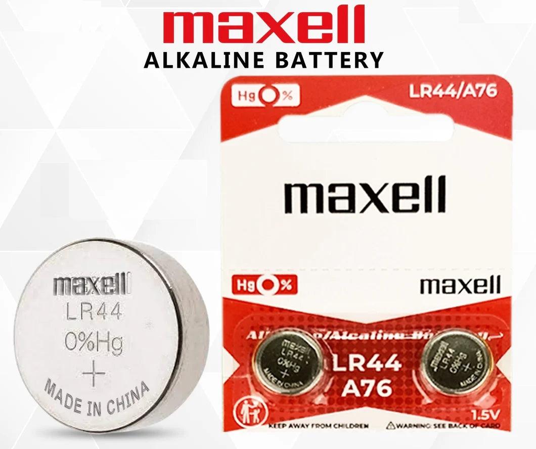 Maxell LR44 Alkaline 1.5V Battery 2 Pieces