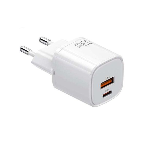 Mcdodo 33W GaN Fast Charger EU Plug USB-C + USB-A-White