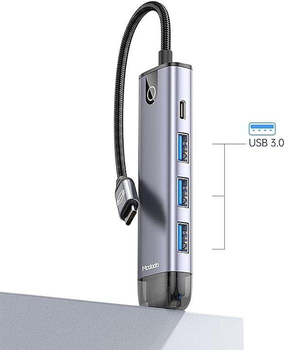 Mcdodo 5-in-1 Multi-Function Expand Adapter - 100W PD & 4K(Gray)