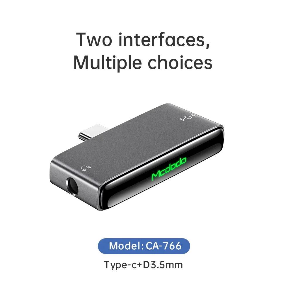 Mcdodo 60W Audio Adapter Type C to DC3.5 & Type C
