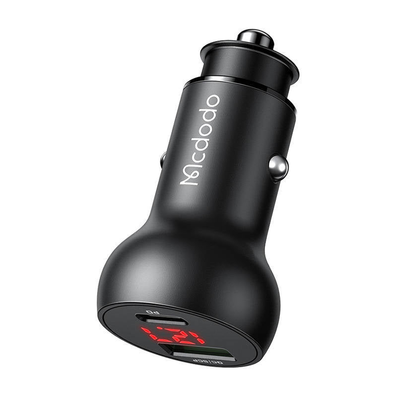 Mcdodo Car Charger USB + USB-C 45W with Display