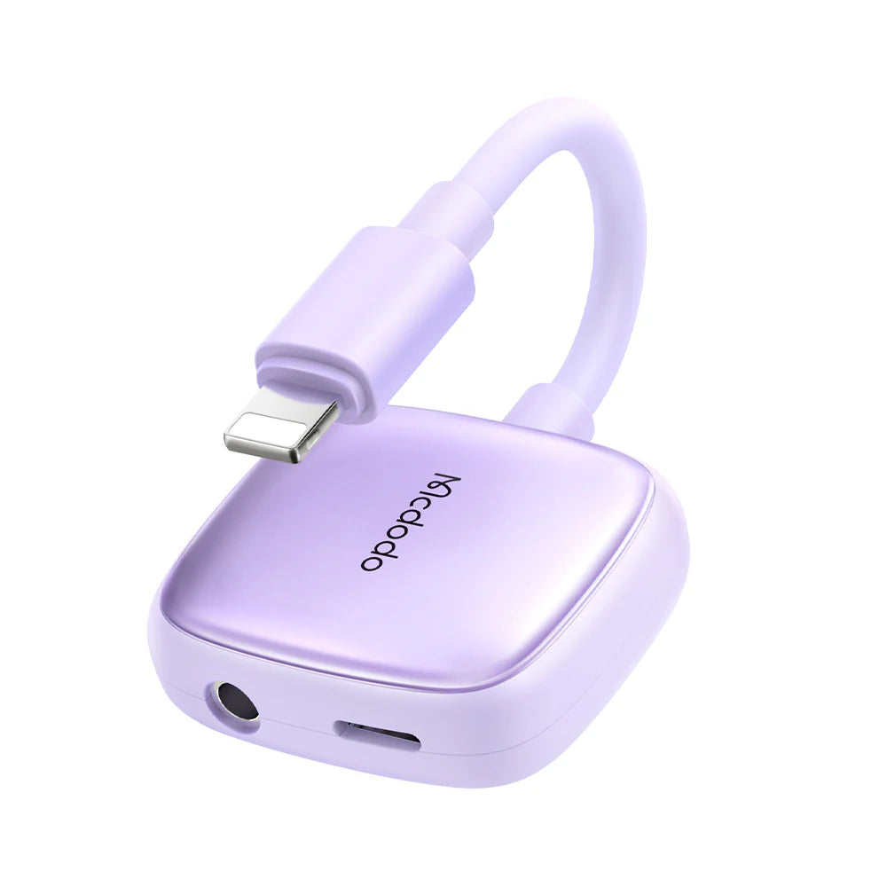 Mcdodo Lightning to DC3.5 Digital Audio Cable - High Quality(purple)